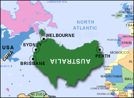 current location of australia
